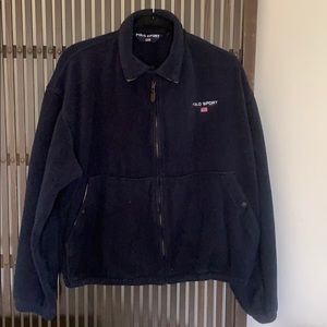 Polo Sport navy blue fleece jacket